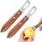 Lyreh 2pcs Zesteurs de Citron, 14x2cm Acier Inoxydable Bois Éplucheurs d'Agrumes Sans Effort Pratique Éplucheur Zeste pour Pomelo Citron Vert Pamplemousse Orange