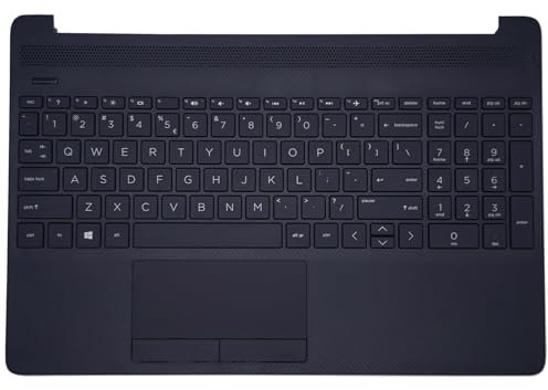 New Genuine Replacement Black Palmrest Top Case US Layout Keyboard With Trackpad for HP 15-DW Series Laptop Fits Models HP 15-DW2006NQ 15-DW3677NZ, 15-DW2007NQ 15-DW3903NG, 15-DW2007UR 1017NK