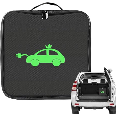 QWTYAFDD Portable Cable Bag Charging Bag, for MG HS MG3 MG5 MG6 MG7 ZS GS ONE Navigator Durable Storage All kinds of Cables Car Accessories Electric vehicles Organiser