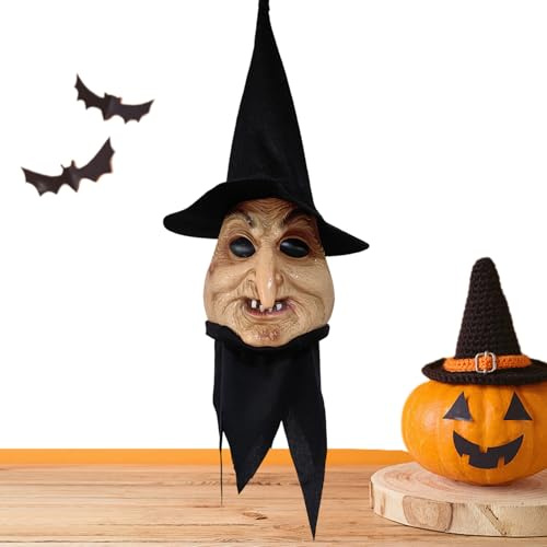Halloween-Hexen-Dekoration, flackerndes Hexen-Zubehör für Cosplay, Halloween-Dekoration mit Licht- und Soundeffekten für Partys zu Hause oder im Haus