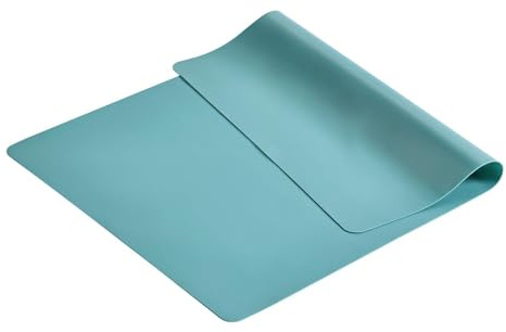 KitchenRaku Große Silikonmatte, Rutschfeste Tischunterlage, Hitzebeständige Antihaftmatte,Silikon Unterlage Antihafte Tischmatte Arbeitsmatte Thekenmatte (Morandi-Grün, 40x30x0.07cm)