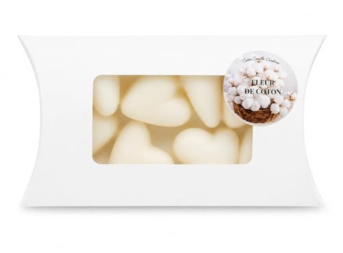 Fondants Parfumé pour Brûleur,Bougie Chauffe Plat, Pochette Cadeau de 115g, Cire Bio, Produits Naturels, Parfum de GRASSE, Produit Fabriqué en France. (fleur de coton)