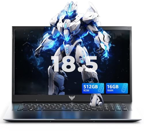 Computer portatile da gioco leggero con processore AMD Ryzen7 (fino a 4,3 GHz, 8C/16T), RAM DDR4 da 16 GB 512 GB SSD, grafica AMD Radeon, WiFi 244 pollici IPS display, webcam, computer portatile