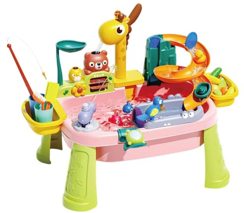 Mesa De Agua Lindo Grifo Jirafa Accesorios Juego Simbólico | Mesa de agua para juegos veraniegos Para Niños Y Niñas Desarrollo Cognitivo Coordinación Mano Y Juego De Roles Interacción