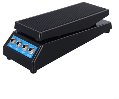 MeevrgR Dual Channel Volume Pedal für Bass & E-Gitarre | Hochharter ABS-Kunststoff, Anti-Rutsch-Streifen & einstellbare Mindestlautstärke für Bühne & Studio Praxis