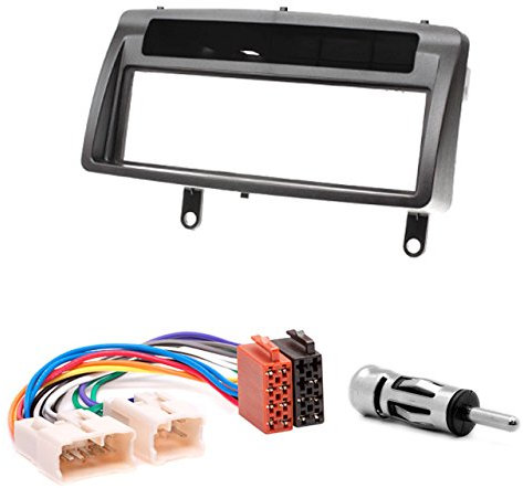 CARAV 11-037-22-6 Radioblende Car 1-DIN in Dash Installation kit Set for Corolla 2001-2006 with Pocket + ISO and Antenna Adapter Cable