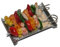 alles-meine.de GmbH Miniatur - Schaschlik auf Platte Fleischspieß/Schaschlikspieß - Puppenstuben Küche - Maßstab 1:12 - Gemüse - Diorama/Spieß - Fleisch Braten - Grill/Mini..