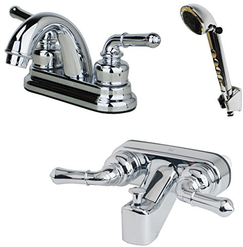 Laguna Messing 2001/3210/4120 RV Badezimmer und Badewanne Dusche Wasserhahn mit passender Handbrause Combo Chrom-Finish
