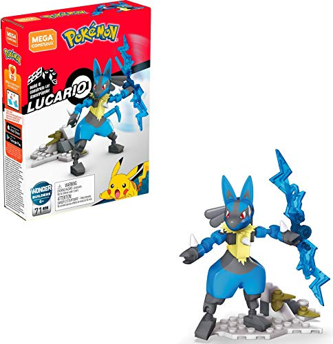 Mega Construx Pokemon Figura Lucario Juguete niños + 6 años (Mattel GFV71)