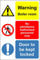 Warning boiler room no admittance authorised personnel only door to be locked Safety sign - 1.2mm Rigid plastic 200mm x 150mm