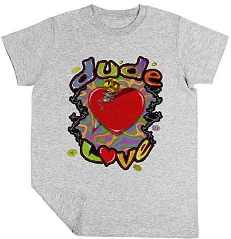 Luxogo Tipo Amore Lotta Ragazzi Ragazze Unisex Grigio T-Shirt Maglietta Maniche Corte Kids Grey T-Shirt