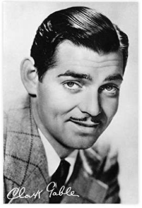 Vintage-Poster Clark Gable 6, Leinwand-Poster, Schlafzimmer, Dekoration, Sport, Landschaft, Büro, Raumdekoration, Geschenk, 40 x 60 cm, ungerahmt: