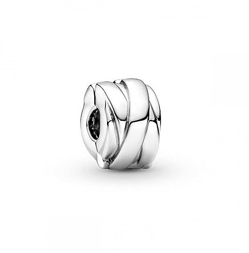 PANDORA Polierte Bänder Clip Charm in Sterling-Silber Moments Collection