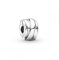 PANDORA Polierte Bänder Clip Charm in Sterling-Silber Moments Collection