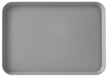 Molinka Bandeja de servir rectangular, de plástico, bandeja de servir comida rápida, bandeja para gastronomía, restaurante, pub bar (S: 20 x 15 cm, gris)