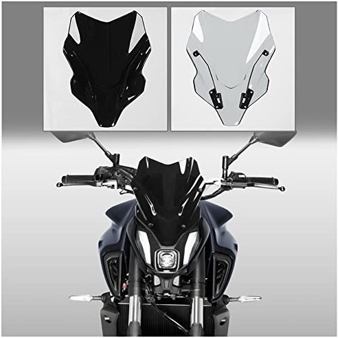 Parabrezza moto Parabrezza Parabrezza Parabrezza Deflettore Copertura Pare-brise Protector w/Staffa Carenatura anteriore per MT07 FZ07 MT FZ 07 MT-07 FZ-07 Accessori 2021 2022 2023 (Fumo)