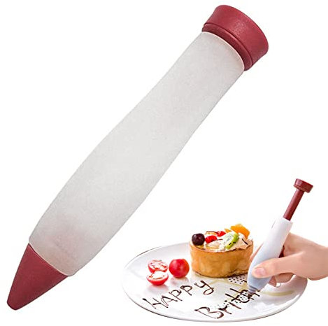 Yusheng Dekorierstift Creme Dekorierstift Silikon Dekorierstift Backen Dekorationsstift Garnierspritze Für Schokolade Und Zuckerguss, Backzubehör Für Tortendekoration