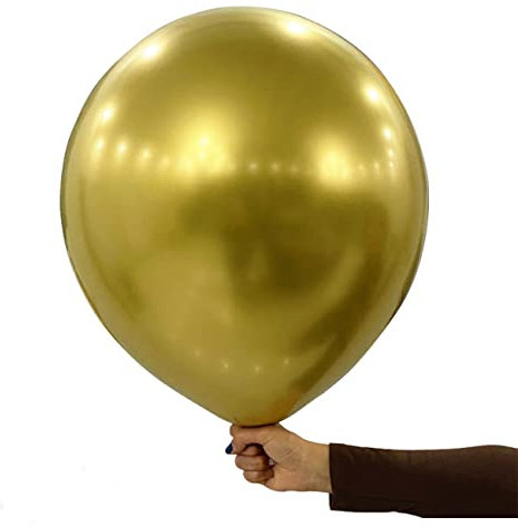 18 Zoll Große Gold Metallic Luftballons,Gross Chrom Gold Helium Ballons für Partys Dekoration-15 Stück