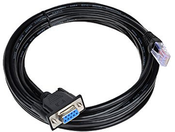 RJ45 auf RS232, LFHUKEJI DB9 9-polige serielle Port-Buchse auf RJ45-Buchse, Cat5-Ethernet-LAN-Konsole, 15 m