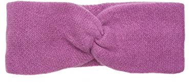Zwillingsherz Stirnband aus 100% Kaschmir - Hochwertiges Grobstrick-Kopfband im Uni Design für Damen Frauen Mädchen - Wolle - Ohrenschutz - Haarband - warm und weich für Frühjahr Herbst und Winter