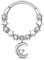 Melighting Mond-Septum-Piercing-Schmuck, 16 g, baumelnde Helix-Ohrringe, Knorpel-Piercing, Septum-Ring, Chirurgenstahl, Scharnierring, Conch-Hoops, Daith-Piercing-Schmuck für Frauen, Opal, Zirkonia,