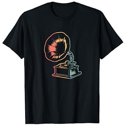 Oldschool Plattenspieler Vintage Phonograph Grammophon T-Shirt