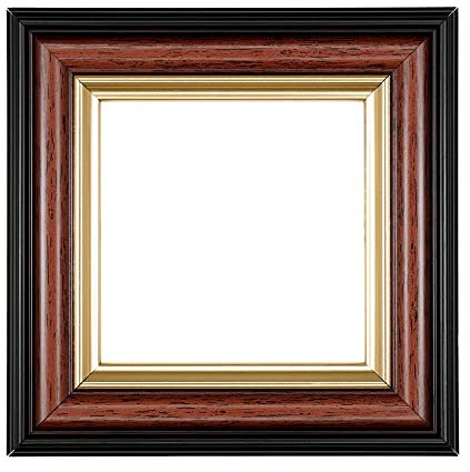 ElekTek Decorative Switch Surround Frame Cover Finger Plate Edwardian Regency Walnut Gold Large