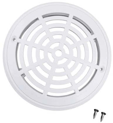 Fonowx Tapa de Recambio Desagüe Principal Piscina Accesorio con Tornillos Blanco
