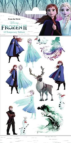 Tattoos für Kinder als Mitgebsel, Geschenk oder Spiel | Frozen Paw Patrol Minions Dinos Cars etc | Aufkleber Sticker Kindergeburtstag Geburtstag, Farbe: Frozen