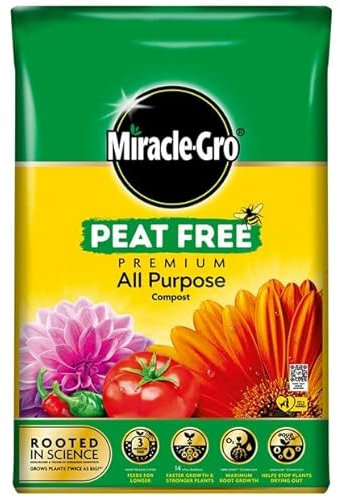 40L Miracle Gro Premium All Purpose Compost, Multi-Purpose Fertilisers, Gardening Soils for Outdoor and Indoor Planting, Small to Large Plants