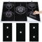 URPIZY Lot de 3 tapis de cuisinière à gaz à 5 trous pour cuisinière à gaz, housse de protection de nettoyage anti-salissure, tapis de cuisinière à gaz réutilisables