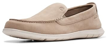 Clarks Herren Flexway Step Flacher Slipper, Sand Suede, 41 EU