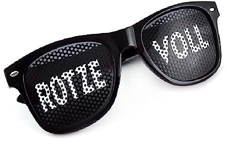 ASVP Shop Partybrille Motiv Rotze Voll“ - Spaßbrille für Mottoparty - Beklebte Sonnenbrille - UV 400
