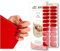 Uljana Nails Gel Nagelaufkleber, 20 selbstklebende halb ausgehärtete UV Gel Nagelfolien, Rot