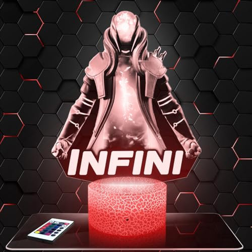 Nachttischlampe - Touch-Nachtlicht Videospiel Infini 3D-LED-Lampe Illusion, Geschenkidee Weihnachten Geburtstag Junge und Mädchen Nachttischlampe Kinder- oder Erwachsenenzimmer