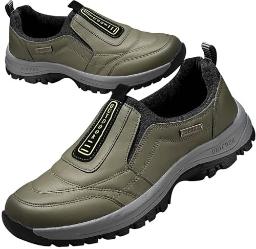 Aocase Orthopädische Schuhe wasserdichte Herren Wanderschuhe Outdoor Atmungsaktiv Reisen Bergschuhe Herren Wasserdicht Leicht Trekkingschuhe Herren,Grün,44/270mm