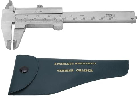 Mini Calibro a Corsoio in Acciaio Inossidabile, Gamma 0-50 Mm, Doppia Scala, 4 modalità, Strumento di Misurazione Portatile con Ampia Applicazione