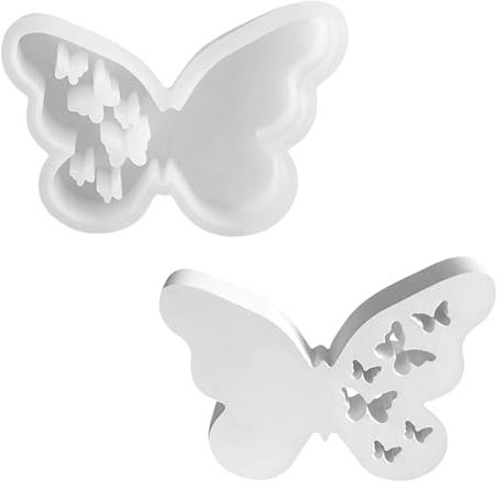Lilbitty Schmetterling Gipsform zum Gießen, Groß Schmetterling Form Silikon, Schmetterling Silikonform für Fondant, Tortendeko, Epoxidharz,Dekorative mit Schmetterlingen
