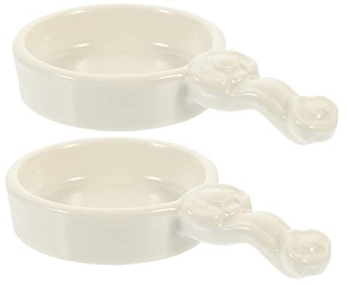 ABOOFAN 2pcs Ruyi Ceramic Candle Holder Watercolor Palettes Tea Light Candles Spoons Melting Furnace Tool Candle Ceramic Spoon Oil Tea Lights Wax Melt Spoon Wedding Ceramics White Burner