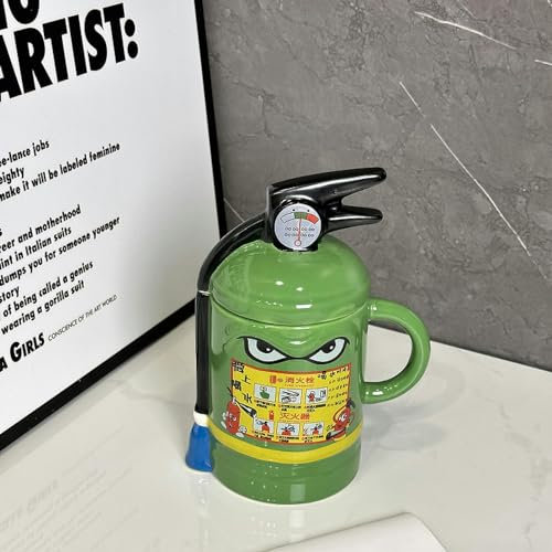 DRNSYHX Tazza personalizzata Tazze Tazze Caffè Caffettiere Fuoco Estintore A Forma Di Acqua Pompieri Ragazza Creativa Tazza Di Tazze Divertenti Maschio Carino Strano Regalo Di Tazza Di Ceramica