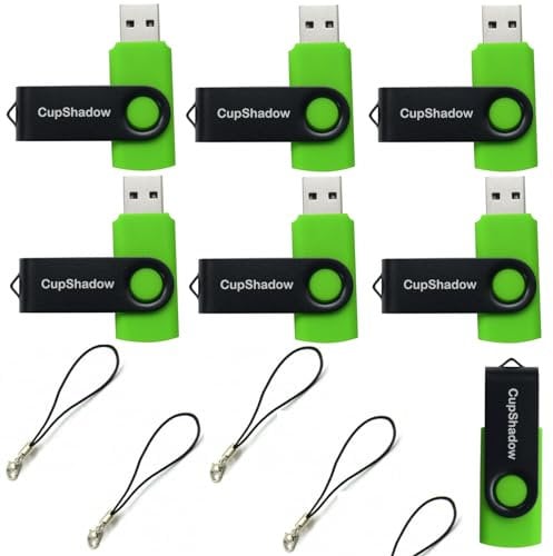 USB-Flash-Laufwerk, 8 GB, 8 GB, USB-Stick, 15 Stück, USB 2.0, Bulk-USB-Laufwerk, Bulk-CupShadow USB (grün)