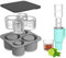 FURNSII Molde Hielo para Stanley Cup, Molde con Tapa Hacer 4 Cubitos de Hielo Cilíndricos Grandes, Bandeja Molde de Silicona para Cubito Hielos para Stanley Ice Mold Maker