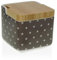 Versa Saliera con Coperchio Ceramica Bambù Dolomite Stelle 11,7 x 11 x 11,7 cm