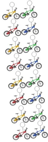 Ciieeo 16 Pz Portachiavi Minibici Ciondoli Per Mini Bici Ciondoli Modello Bici Giocattoli Modello Mountain Bike Modelli Di Biciclette in Miniatura Modello Di Bici Da Dito Lega