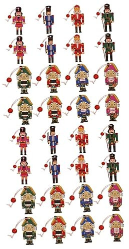IMIKEYA 2sets Outdoor Nutcracker Soldier Cutout Working Nutcracker Toys for Boys and Girls Holiday Decorations 2boxes*2