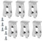 Wisebom Clips de Gancho para Cinturón de Taladro Eléctrico, 6Pcs Ganchos de Repuesto para Cinturón con Tornillos, Clip de Cinturón de Acero Inoxidable Compatible con Makita