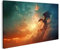 islandburner Prime Bild auf Leinwand Drache im Sonnenuntergang Himmelswolken für Wohnzimmer Fantasy-Liebhaber Buchhandlung Bilder Wandbilder Poster