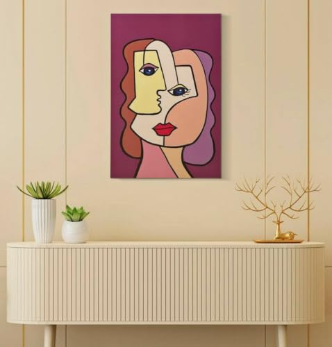 Dmora Bild Tirana 60x90h cm Mehrfarbig, Befestigung inkl.