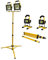 Pack - 2 Focos LED Exterior Portátiles Recargable con Trípode Telescópico Ajustable - Iluminación Sin Cables - 20W Foco LED Batería para Trabajo, Obra, Taller y Exteriores - Hasta 1.70m