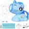 Betensh Seifenblasenmaschine Wiederaufladbare mit Seifenblasen Flüssigkeit, Wasserspielzeug Seifenblasenpistole, Bubble Gun, Luftblasenmaschine für Kindertag Geschenk Sommer Party（Blau）